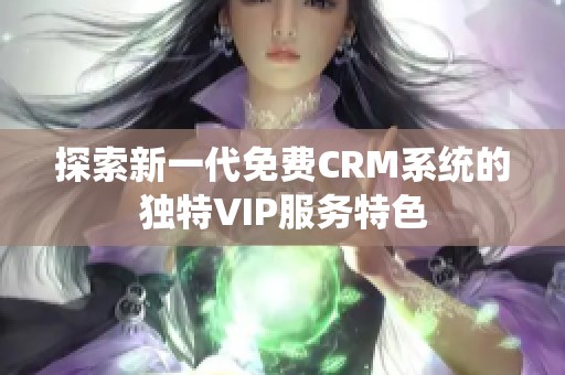探索新一代免费CRM系统的独特VIP服务特色