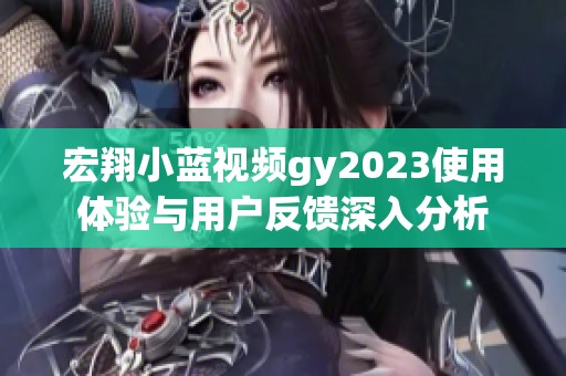 宏翔小蓝视频gy2023使用体验与用户反馈深入分析