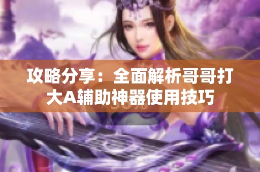 攻略分享：全面解析哥哥打大A辅助神器使用技巧