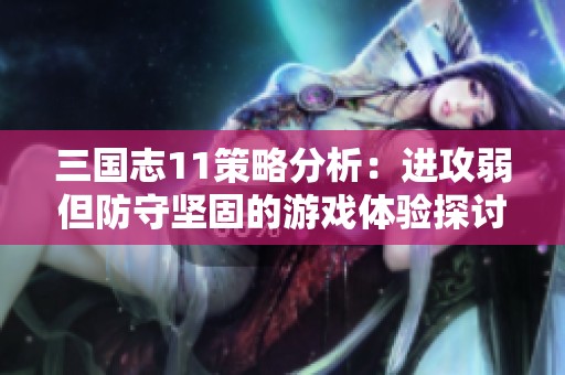 三国志11策略分析：进攻弱但防守坚固的游戏体验探讨