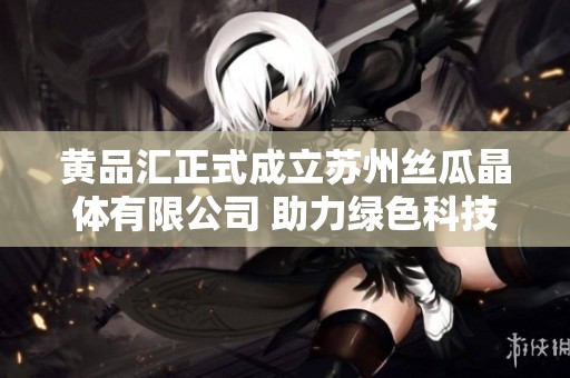 黄品汇正式成立苏州丝瓜晶体有限公司 助力绿色科技发展