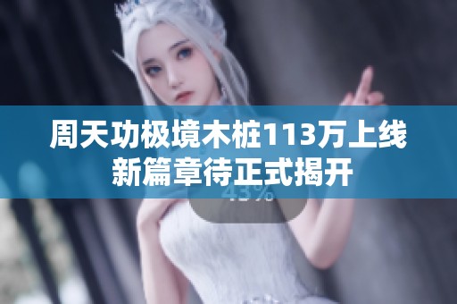 周天功极境木桩113万上线 新篇章待正式揭开
