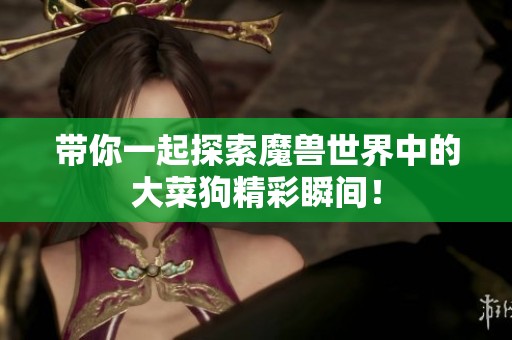 带你一起探索魔兽世界中的大菜狗精彩瞬间！