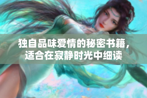 独自品味爱情的秘密书籍，适合在寂静时光中细读