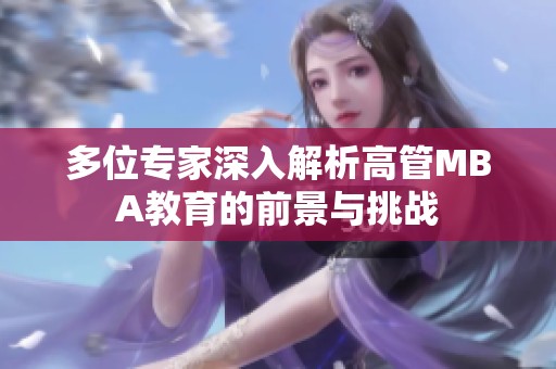 多位专家深入解析高管MBA教育的前景与挑战
