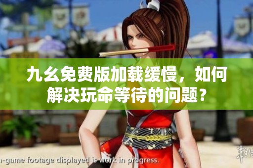 九幺免费版加载缓慢，如何解决玩命等待的问题？