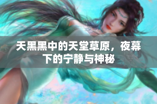 天黑黑中的天堂草原，夜幕下的宁静与神秘