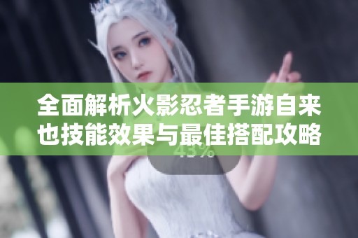 全面解析火影忍者手游自来也技能效果与最佳搭配攻略