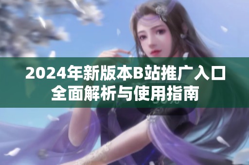 2024年新版本B站推广入口全面解析与使用指南