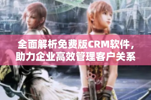 全面解析免费版CRM软件，助力企业高效管理客户关系