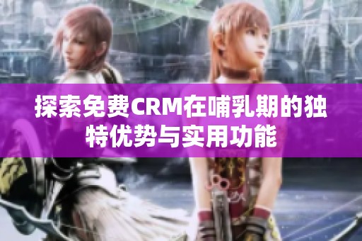 探索免费CRM在哺乳期的独特优势与实用功能