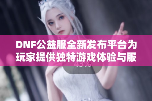 DNF公益服全新发布平台为玩家提供独特游戏体验与服务