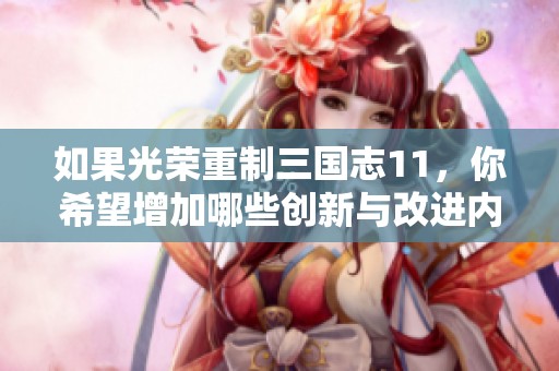 如果光荣重制三国志11，你希望增加哪些创新与改进内容呢？