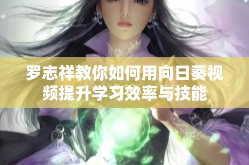 罗志祥教你如何用向日葵视频提升学习效率与技能