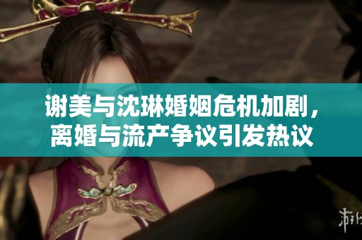 谢美与沈琳婚姻危机加剧，离婚与流产争议引发热议