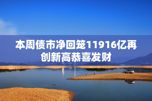 本周债市净回笼11916亿再创新高恭喜发财