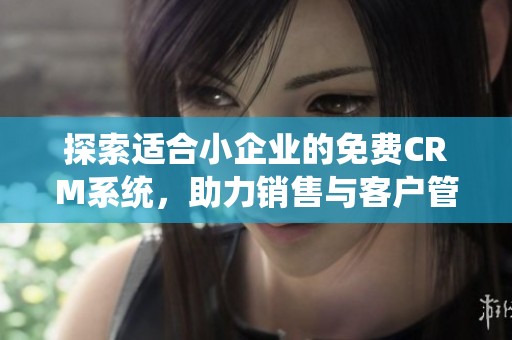 探索适合小企业的免费CRM系统，助力销售与客户管理