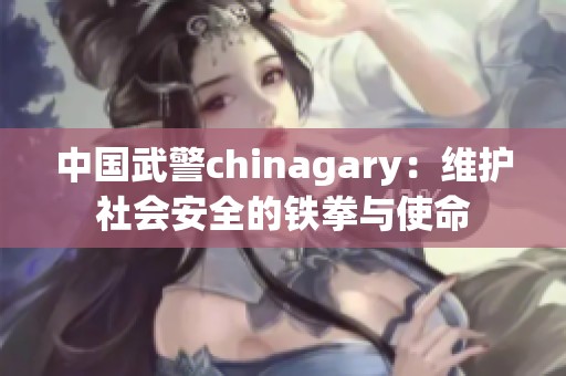 中国武警chinagary：维护社会安全的铁拳与使命