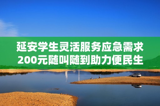 延安学生灵活服务应急需求200元随叫随到助力便民生活