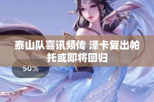 泰山队喜讯频传 泽卡复出帕托或即将回归
