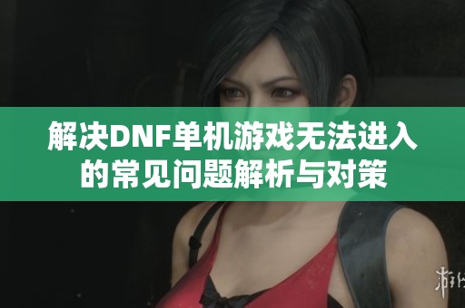 解决DNF单机游戏无法进入的常见问题解析与对策
