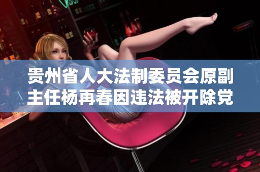 贵州省人大法制委员会原副主任杨再春因违法被开除党籍处理