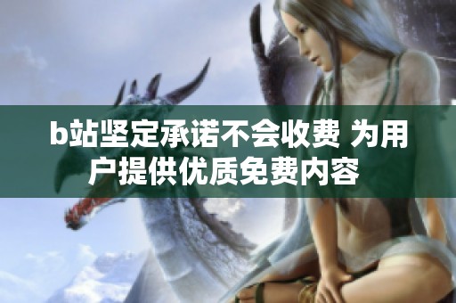 b站坚定承诺不会收费 为用户提供优质免费内容 