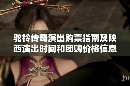 驼铃传奇演出购票指南及陕西演出时间和团购价格信息
