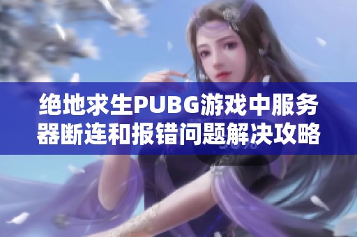 绝地求生PUBG游戏中服务器断连和报错问题解决攻略