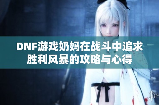 DNF游戏奶妈在战斗中追求胜利风暴的攻略与心得