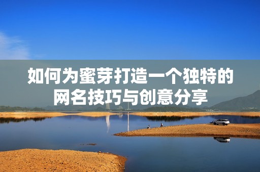 如何为蜜芽打造一个独特的网名技巧与创意分享