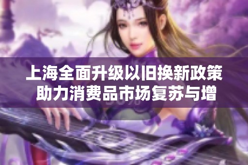 上海全面升级以旧换新政策 助力消费品市场复苏与增长