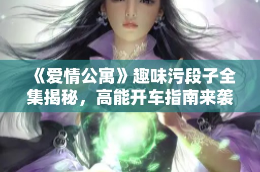 《爱情公寓》趣味污段子全集揭秘，高能开车指南来袭！