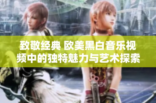 致敬经典 欧美黑白音乐视频中的独特魅力与艺术探索