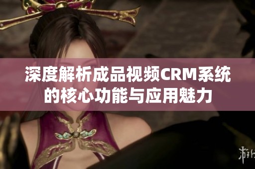 深度解析成品视频CRM系统的核心功能与应用魅力