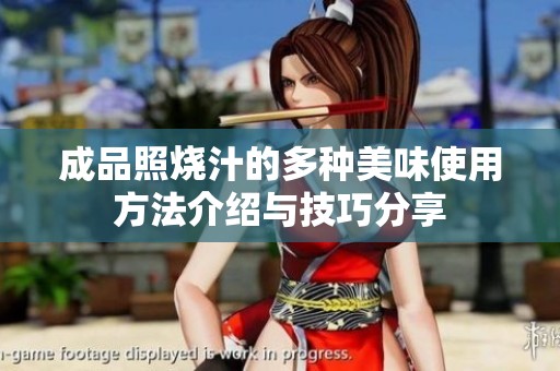 成品照烧汁的多种美味使用方法介绍与技巧分享