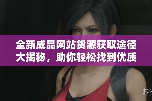全新成品网站货源获取途径大揭秘，助你轻松找到优质产品