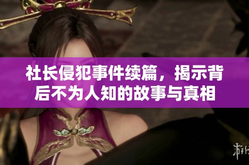 社长侵犯事件续篇，揭示背后不为人知的故事与真相