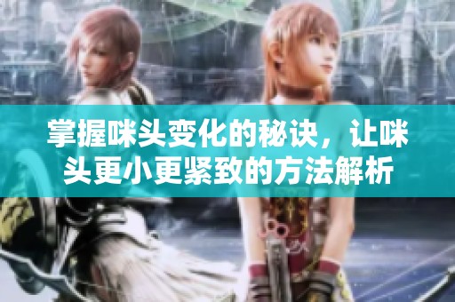 掌握咪头变化的秘诀，让咪头更小更紧致的方法解析