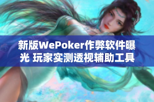 新版WePoker作弊软件曝光 玩家实测透视辅助工具详解