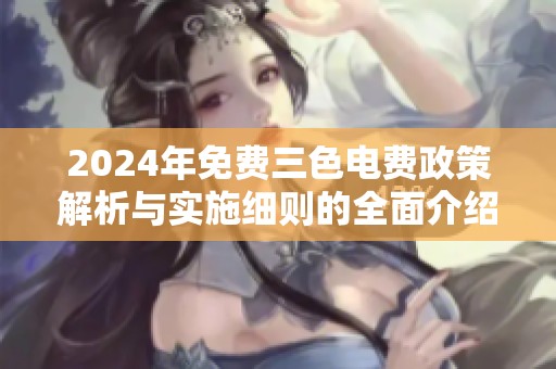 2024年免费三色电费政策解析与实施细则的全面介绍