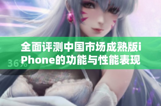 全面评测中国市场成熟版iPhone的功能与性能表现