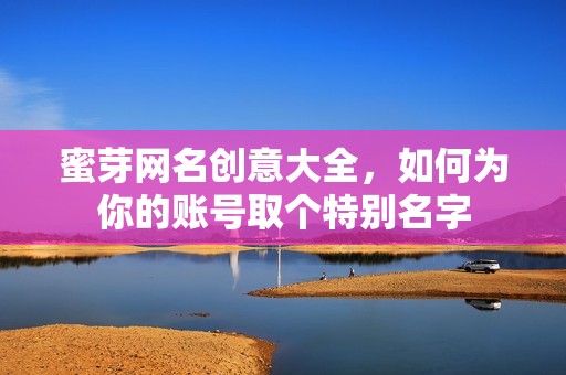 蜜芽网名创意大全，如何为你的账号取个特别名字