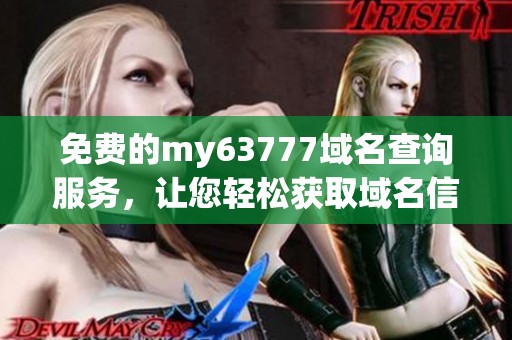 免费的my63777域名查询服务，让您轻松获取域名信息