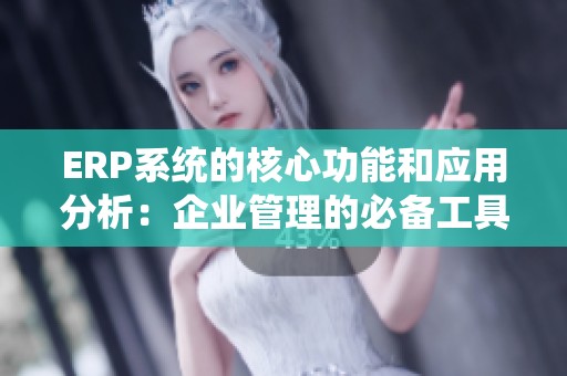 ERP系统的核心功能和应用分析：企业管理的必备工具