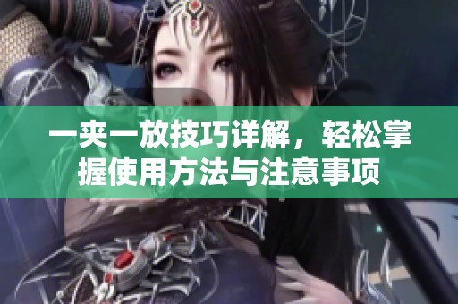 一夹一放技巧详解，轻松掌握使用方法与注意事项