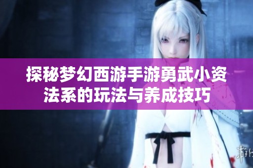 探秘梦幻西游手游勇武小资法系的玩法与养成技巧