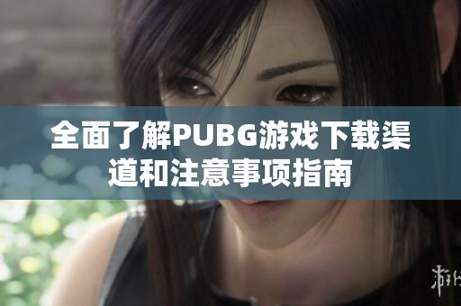 全面了解PUBG游戏下载渠道和注意事项指南