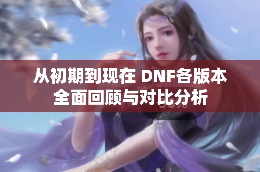 从初期到现在 DNF各版本全面回顾与对比分析