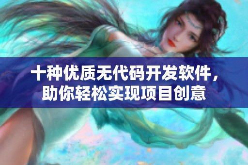 十种优质无代码开发软件，助你轻松实现项目创意